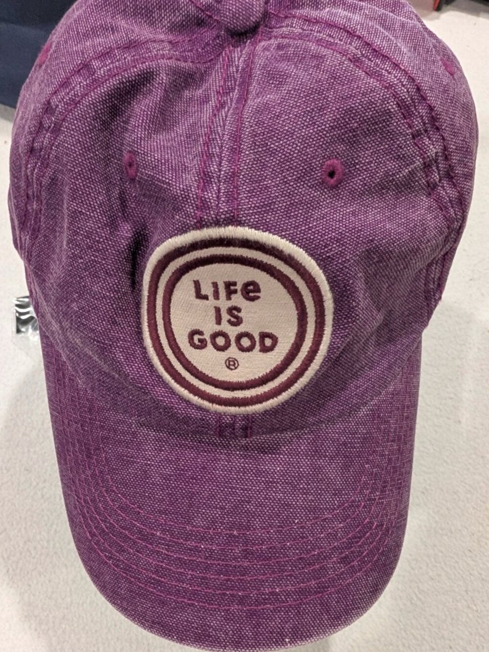 Life Is Good Purple Dad Hat Washed Cotton Strapback Casual Normcore